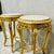 2020s French Style Side Table Set of 2 – Beige Marble Topped With Gold Leaf Details For Sale - Image 5 of 7