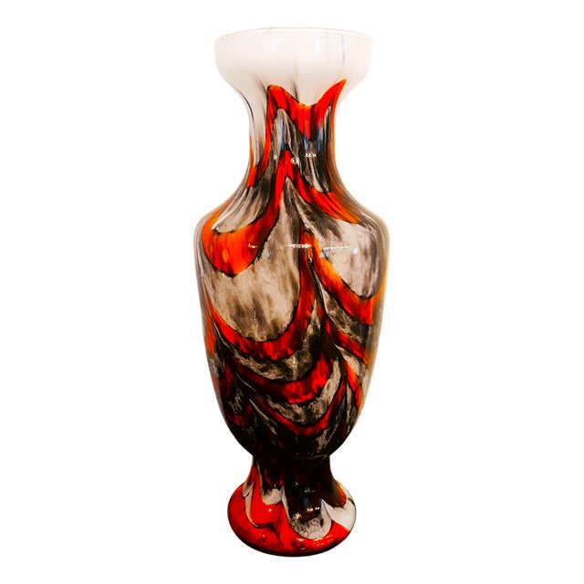 Vintage Italian Opaline Florence Overflow Vase, 1970s For Sale