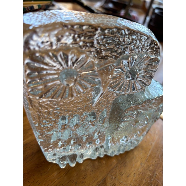 Mid-Century Modern Vintage Mid-Century Modern Clear Art Glass Owl Family Figurine For Sale - Image 3 of 5