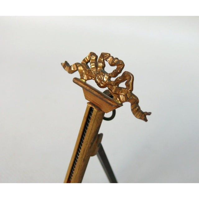 Small Art Nouveau Picture Frame in Brass & Glass Pane For Sale - Image 11 of 14