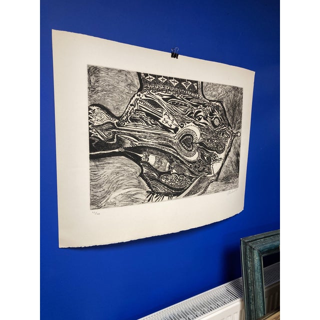 Jean Peschard, Fish in Love, Etching, 1961 For Sale - Image 14 of 16