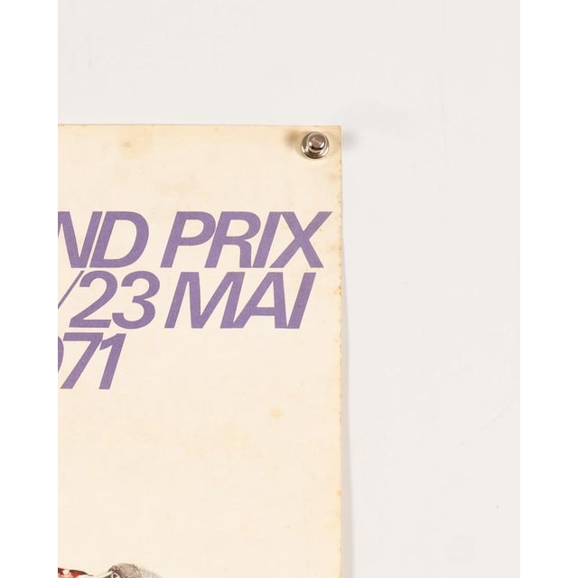 Grand Prix De Monaco 29E 1971 Original Motorsport Poster by S. Carpenter, 1982 For Sale - Image 6 of 9