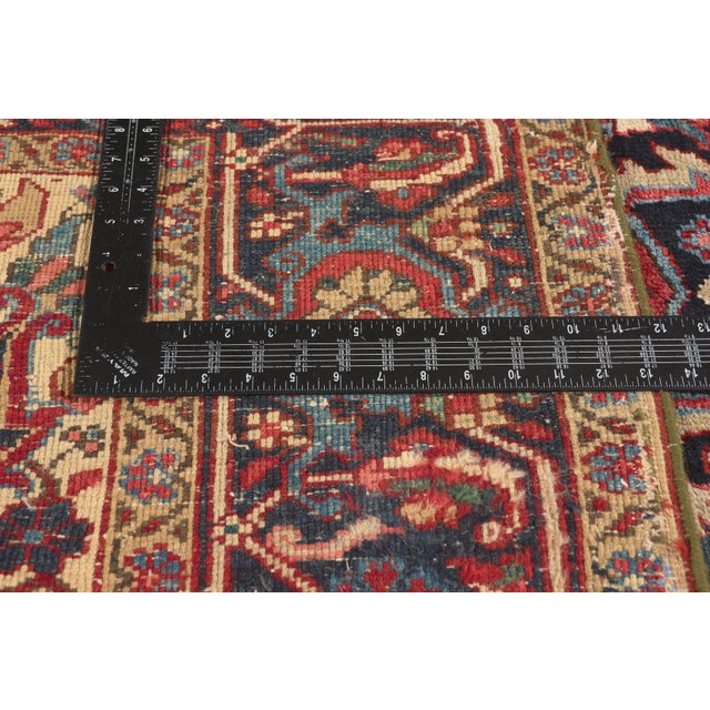 Textile Antique Persian Heriz Rug, 04'11 X 06'04 For Sale - Image 7 of 10