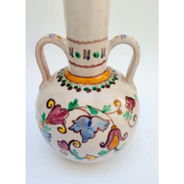 Vietri Sul Mare Ceramic Amphora Vase Designed by Vincenzo Pinto, 1970s For Sale - Image 10 of 12