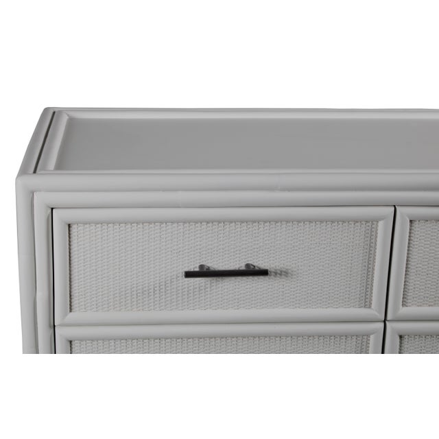 Coastal Bermuda Six-Drawer Dresser - Light Gray For Sale - Image 3 of 6