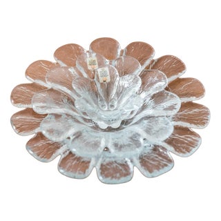 Mid-Century Danish Flower Bowls No. 388 Crystal Glass from Holmegaard, 1990s For Sale