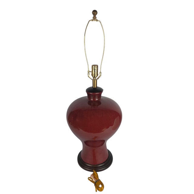 Frederick Cooper Monumental Sang De Boeuf Ceramic Table Lamp For Sale In Chicago - Image 6 of 11