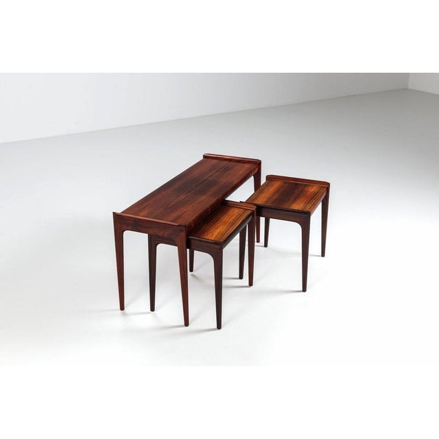 Nesting Tables in Rosewood by Erling Torvits for Heltborg Mobler, Denmark, 1960s, Set of 3 For Sale - Image 4 of 18