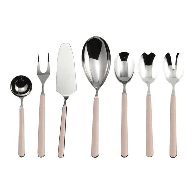 Mepra Fantasia 7-Piece Serving Set, Pale Rose For Sale