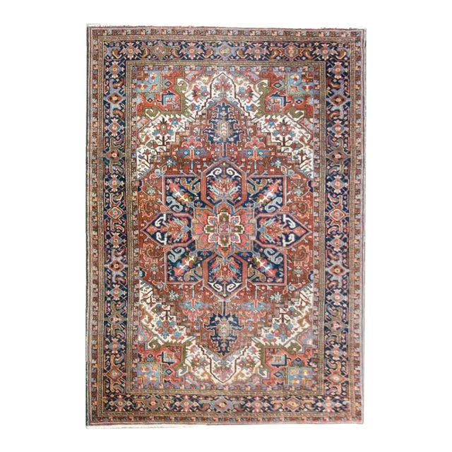 Early 20th Century Persian Heriz Rug For Sale