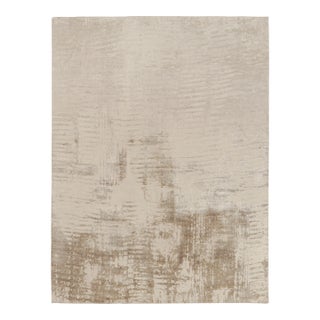 Rug & Kilim's Modern Abstract Rug in Taupe and Ivory Wash For Sale