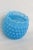 Hobnail Blue Glass Ruffle Top Vase For Sale - Image 4 of 10
