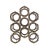 Vintage 1960s Handmade Brutalist Welded Geometric Circle 9-Bottle Wine Rack Holder For Sale In Philadelphia - Image 6 of 8