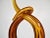 Amber Vintage Murano Hand Made Blown Amber Twisted Love Knot For Sale - Image 8 of 9