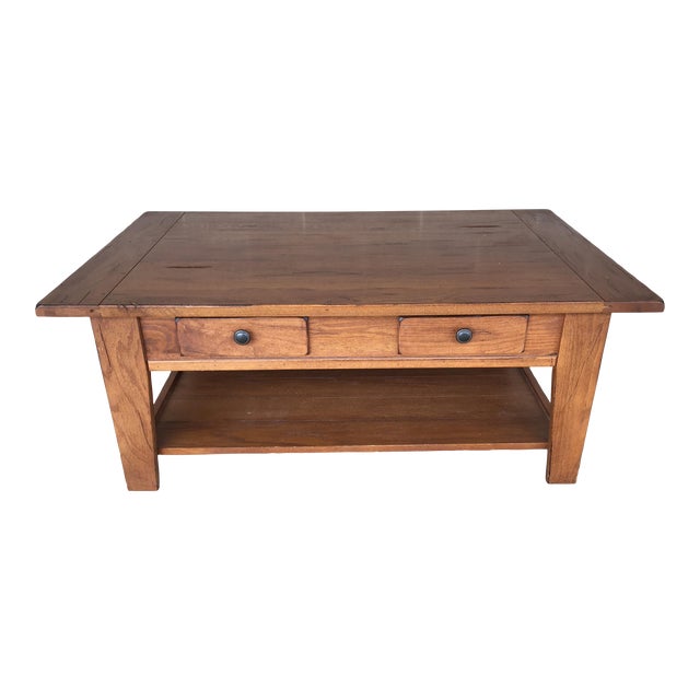 Broyhill Attic Heirlooms Solid Oak 2 Drawer Coffee Table Chairish