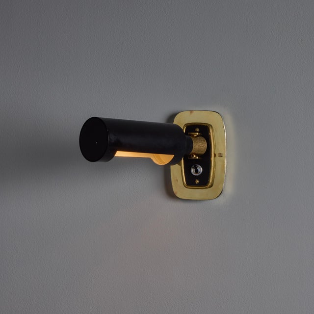 1960s 1960s Stilnovo Model #2134 Articulating Brass and Metal Wall Lamp For Sale - Image 5 of 18