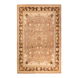 Eclectic Collection Hand-Knotted Area Rug - Brown Collection 6' 0" x 9' 3" For Sale