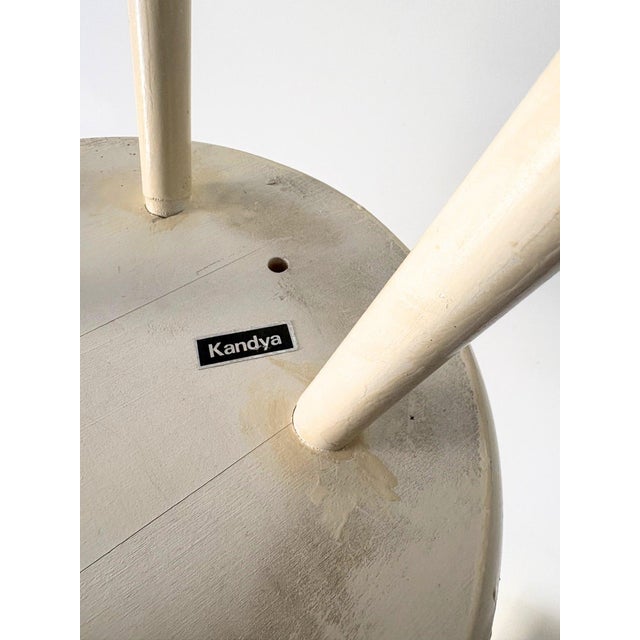 Minimal Stool in Original Paint by Kandya, 1950 For Sale - Image 4 of 7
