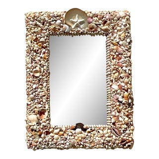 Coastal Hand Made Shell Mirror For Sale