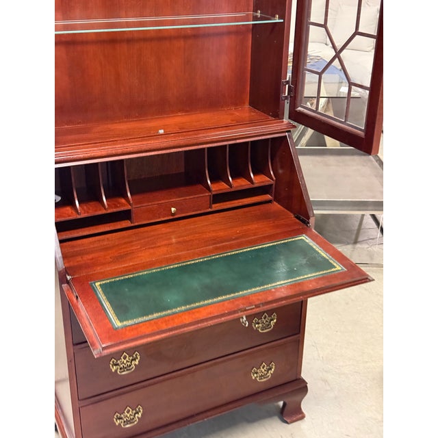 Vintage Jasper Cabinet Co. Secretary Desk + Hutch For Sale - Image 11 of 12
