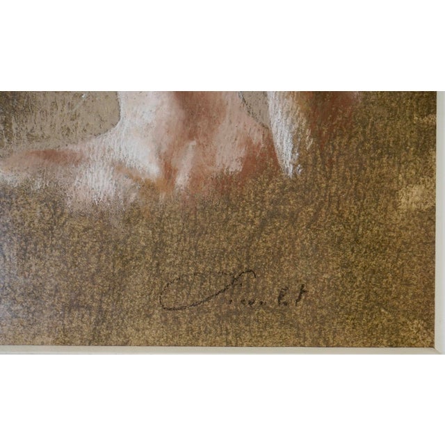 Nathalie Picoulet, Femme Au Bandeau, 2000s, Pastel & Oak & Paper For Sale - Image 4 of 5