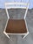 Vintage Dining Chair in White Beech Wood and Brown Leather Look Seat, 1970s For Sale - Image 15 of 18