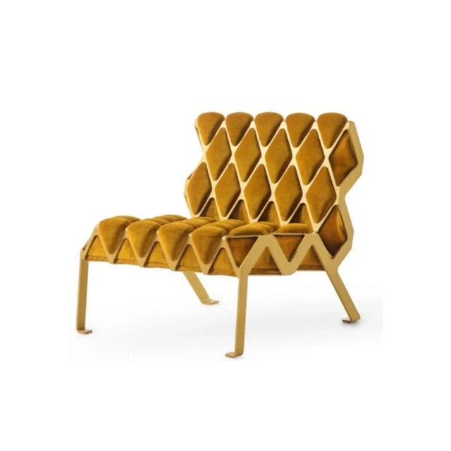 Contemporary Set of Gold Matrice Chairs by Plumbum For Sale - Image 3 of 10