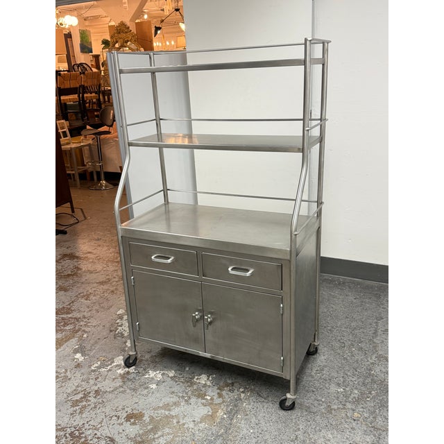 Shampaine Co. Stainless Steel Rolling Cabinet, Vintage For Sale In San Francisco - Image 6 of 12
