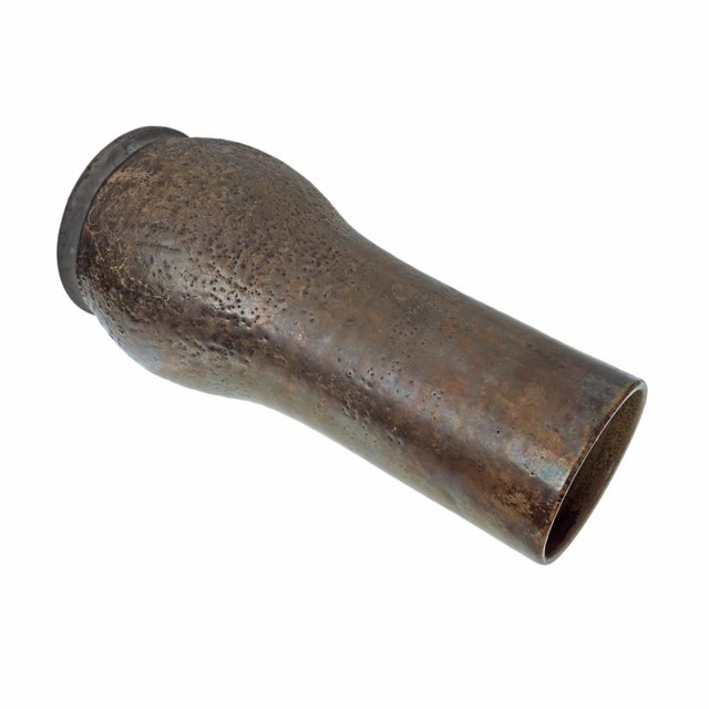 Late 20th Century Late 20th Century Modern Glazed Pottery Vases in Earth Tones Donna Karan New York - Set of Two For Sale - Image 5 of 13