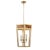 Worlds Away Matthew Izzo Home Reynolds Burlwood and Brass 5 Light Hexagon Chandelier For Sale - Image 4 of 5