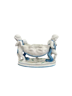 Antique Victorian Continental Porcelain Group, 1880s