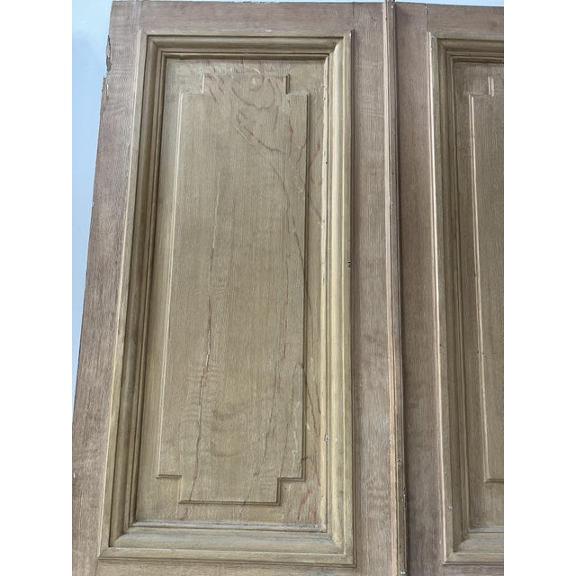 Haussmannian Double Passage Doors in Patinated Oak, 1800s, Set of 2 For Sale - Image 18 of 18