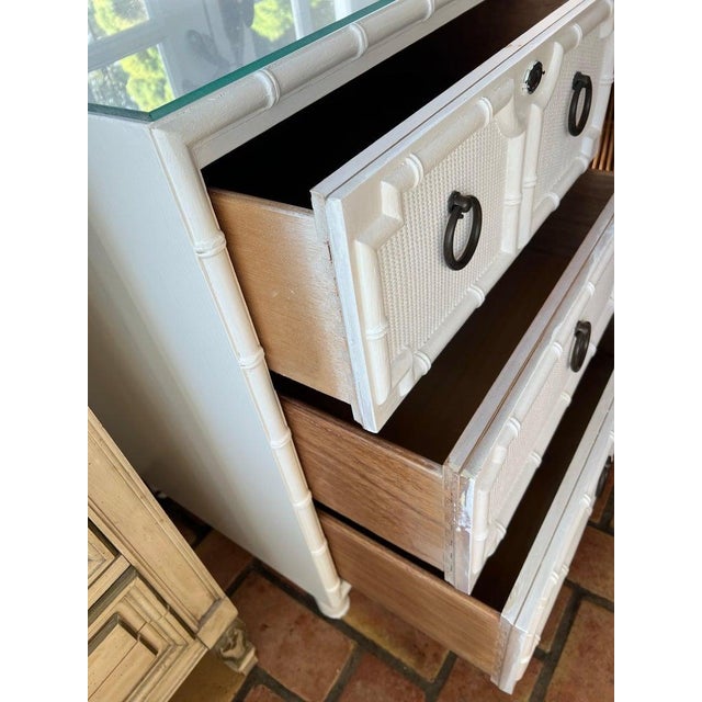 Drexel Kensington Faux Bamboo Desk For Sale - Image 15 of 18