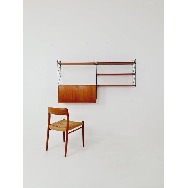 Brown German Teak Shelf System from Erbus, West Germany, 1950s For Sale - Image 8 of 11
