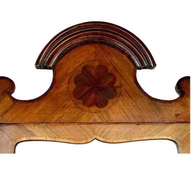 Wood 18th Century Italian Inlaid Walnut Two-Part Corner Cupboard For Sale - Image 7 of 13