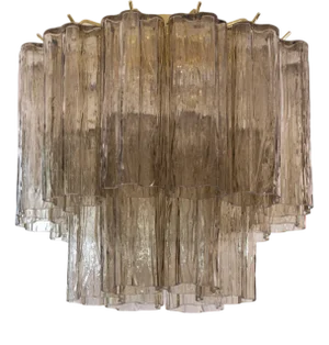 Ceiling Light with Smoky Murano Glass, Italy, 1990s
