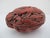 Chinese strawberry or acorn shaped trinket box with hand carved butterfly, floral, and leaf motif. Measures 4 1/4" x 3" x...
