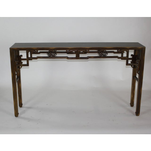 Asian Carved Console Table For Sale - Image 3 of 10