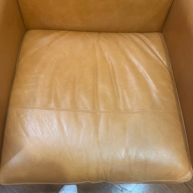 Cognac Italian Leather Chair Chairish