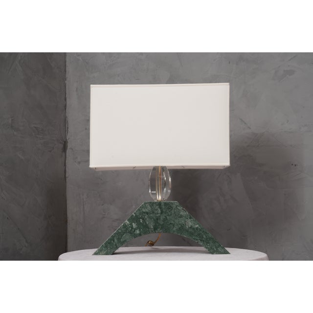Indian Green Marble and Murano Glass Table Lamp, 2000s For Sale - Image 10 of 11