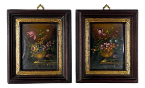 Still Life Composition, 1920s, Oil Painting on Copper, Set of 2