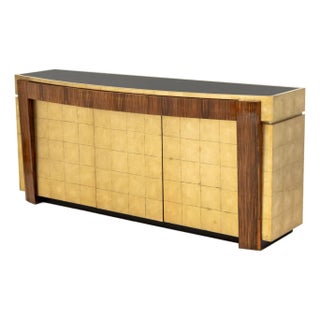 Modern Gilt Lacquered and Ebony Sideboard For Sale