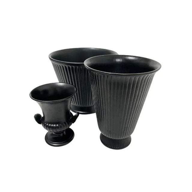 1960s Black Ravenstone Set from Wedgwood, Set of 3 For Sale - Image 5 of 6