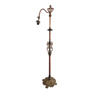 Antique American Decorative Bridge Floor Lamp, Early 20th Century For Sale