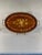 A fabulous large Oval Italian Marquetry Gallery Serving Tray with gorgeous inlays of various colored woods. Circa...