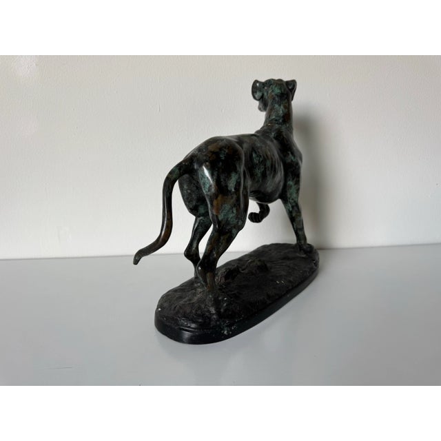Vintage Bronze Dog Sculpture Signed Roger For Sale - Image 10 of 12