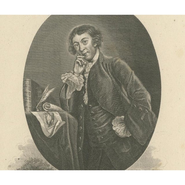 After Reynolds, Horace Walpole Portrait, Strawberry Hill, Engraving, 1787 For Sale - Image 3 of 9