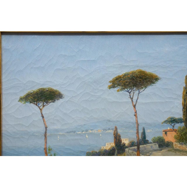 Antique Landscape Painting of Naples by George Fischhof (Austrian, 1849-1914) For Sale - Image 4 of 12