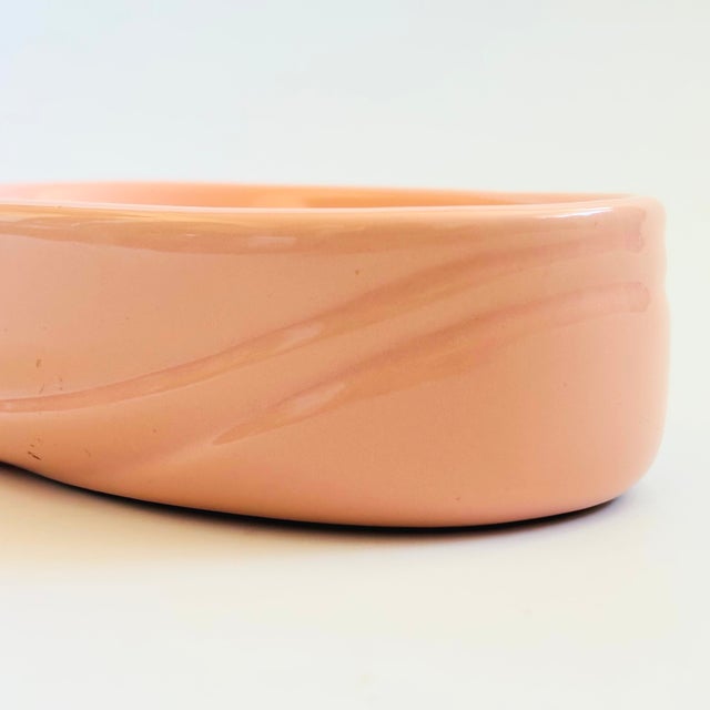 1980s 1980s Embossed Pink Ceramic Soap Dish For Sale - Image 5 of 8