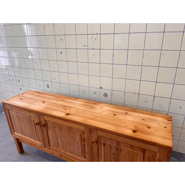 Cream Scandinavian Buffet in Pine, 1960s For Sale - Image 8 of 14